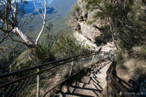 Stairs down to the Three Sisters, Katoomba Australia