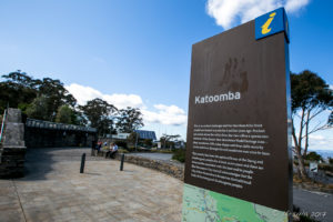 The viewing area at Echo Point lookout, Katoomba Australia