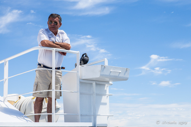 Portrait of a Male Spanish boatman on a tourist boat, Tabarca