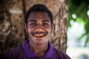 Portrait of a smiling Papuan man, Maprik PNG