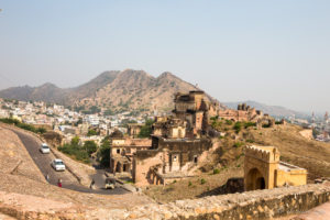 View over Amer from the fort, Jaipur India