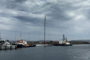 The Crippled Maxi Yacht Wild Oats XI in Snug Cove, Eden Australia