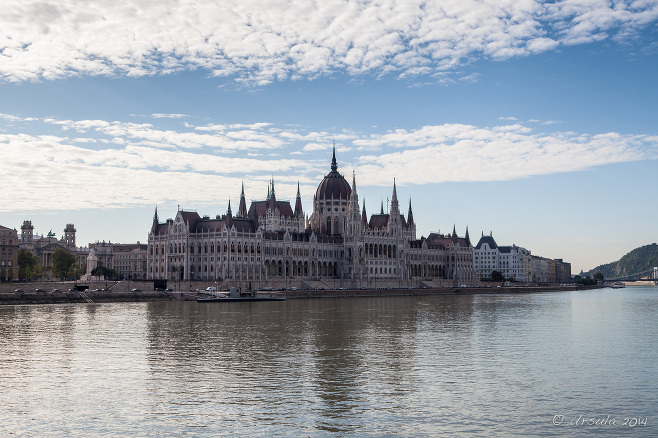 Hungarian Parliament Buildings from the Danube River, Budapest