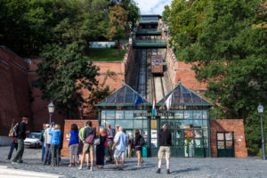Funicular to Buda Castle, Budapest Hungary