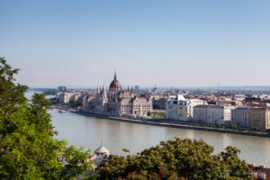 View over Pest and Parliament of Hungary from Buda Hill, Budapest