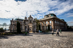Courtyard at the Entrance to the Royal Budapest Palace, Buda Hill, Hungary