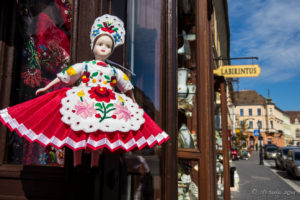Hungarian doll in a souvenir shop, Buda Hill, Budapest Hungary