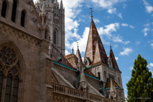 Roofline of Matthias Church, Budapest Hungary