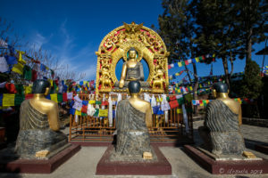 Stone Statue of Buddha, Thrangu Tashi Yangtse Monastery, Namo Buddha Nepal