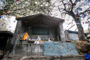 Cement shrine housing the Mother Tiger Den, Thrangu Tashi Yangtse Monastery, Namo Buddha Nepal