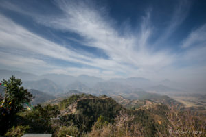 Mountain landscape from Thrangu Tashi Yangtse Monastery, Namo Buddha Nepal