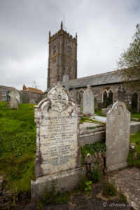 Headstone in the St Pol de Léon's Churchyard, Paul Cornwall UK