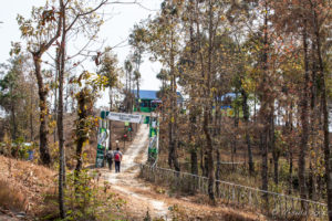 Two men on the path to the Dhulikhel Height Resort, Nepal