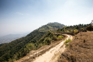 A winding ridge path, Dhulikhel to Nagarkot, Nepal