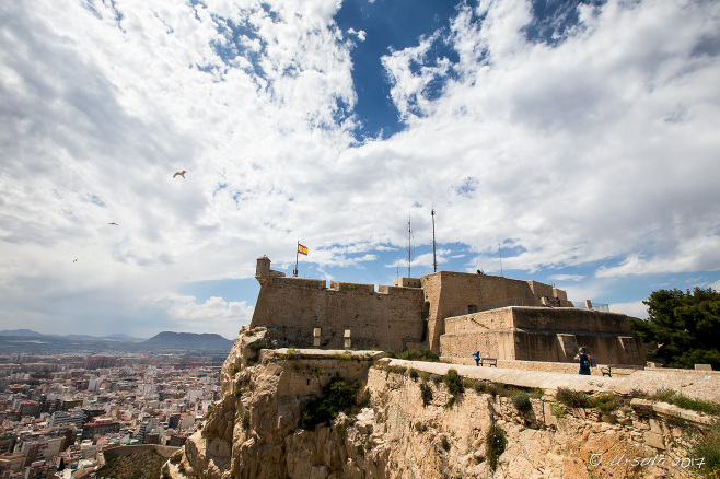 View over Santa Bárbara Castle, Mount Benacantil, and Alicante, Spain