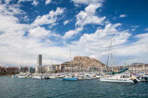 View of Alicante port from the Water, Spain