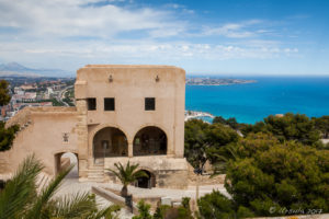 View over the Mediteranean and Santa Bárbara Castle, Alicante, Spain