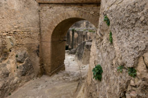 Down through the Arches on the rocky outcrop, Santa Bárbara Castle, Alicante, Spain