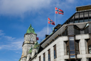 Grand Hotel rooftop at Karl Johans Gate, Oslo