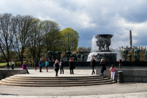 The Fountain at the Vigeland sculpture installation, Frogner Park Oslo Norway