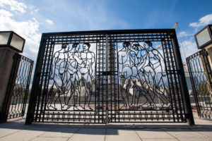 Wrought iron gate, Vigeland sculpture installation, Frogner Park Oslo Norway