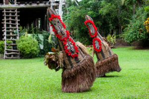 Dancing tumbuan masks, Kaningara, Middle Sepik, Papua New Guinea PNG