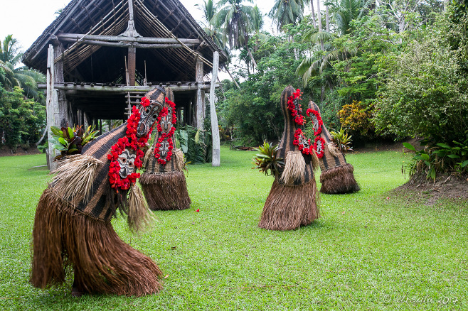 Dancing tumbuan masks, Kaningara, Middle Sepik, Papua New Guinea PNG