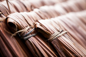 Close-up: Woven grass roofing, Kaningara, Middle Sepik, PNG