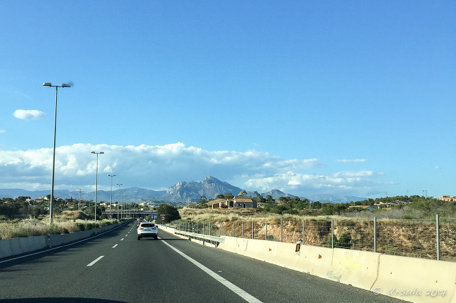 Open highway to Albir, Spain