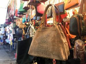 Spanish Leather bags, Albir Sunday market Spain