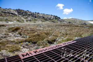Distance marker on the walkway to Mt Kosciuszko, Australia