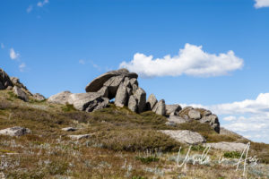 Pile of granitic rocks, l, Mt Kosciuszko walkway, Australia