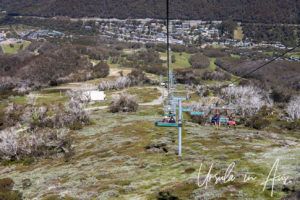 View over Thredbo from the chair lift down, Kosciuszko National Park, Australia