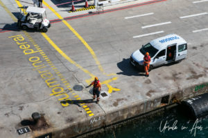 The Port of Cartagena from a ship's deck, Spain
