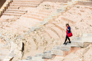 Guide among the Ruins, the Roman Theatre, Cartagena Spain