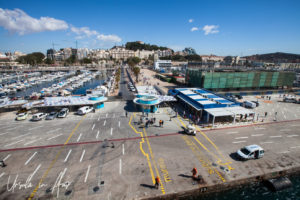 The Port of Cartagena from a ship's deck, Spain
