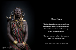 Photo: Mursi Man in a nilla headdress, Omo Valley Ethiopia