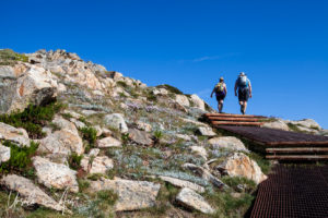 People on Mount Kosciuszko Walkway, Thredbo Australia