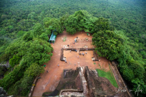 Looking down over the plateau at the base of Sigiriya, Sri Lanka