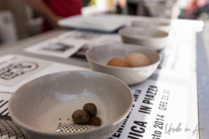 Ingredients in bowls, Hostaria del Borgo, Poschiavo, Switzerland
