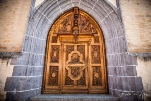 West Door, The collegiate church of San Vittore il Moro, Poschiavo, Switzerland
