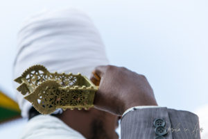 Orthodox Coptic Sistrum in use, Entoto Maryam Church, Addis Ababa