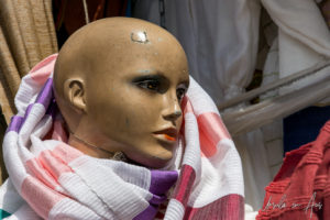 Chipped Mannequin in an Ethiopian scarf, Addis Ababa