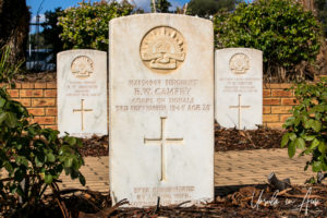 Headstones, the Cowra War Cemetery, NSW Australia