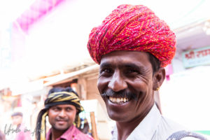 Indian man in a red turban, Pushkar