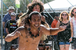 Male Rako Pasefika dancer, Boomerang Byron Bay 2019