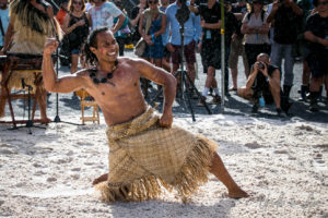 Male Rako Pasefika dancer, Boomerang Byron Bay 2019
