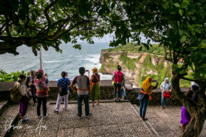 Tourists on the walkways of Uluwatu, Bali