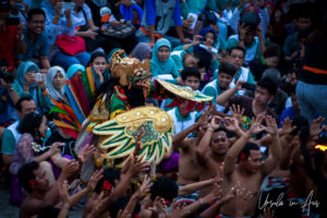 Garuda with broken wings, Kecak Dance, Uluwatu, Bali