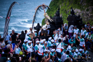 Hanuman at the temple gate, Kecak Dance, Uluwatu, Bali